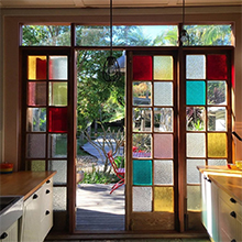 stained glass doors