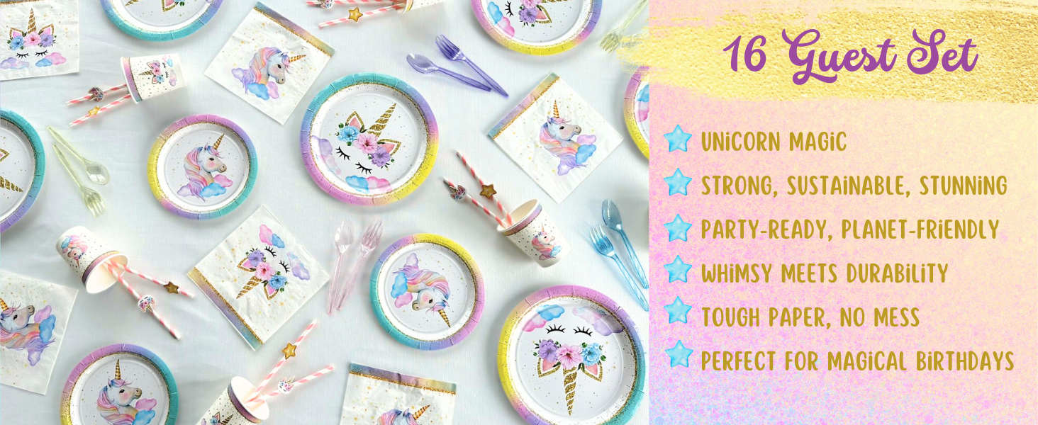 Unicorn Birthday Party supplies