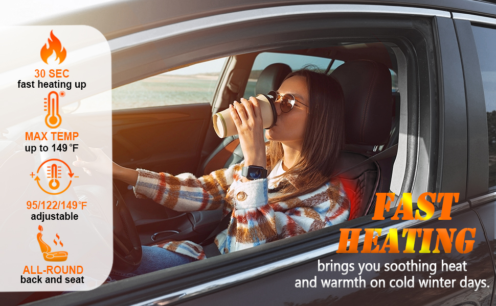 Fochutech Car Seat Cushion Comfortable Plush Winter Seat