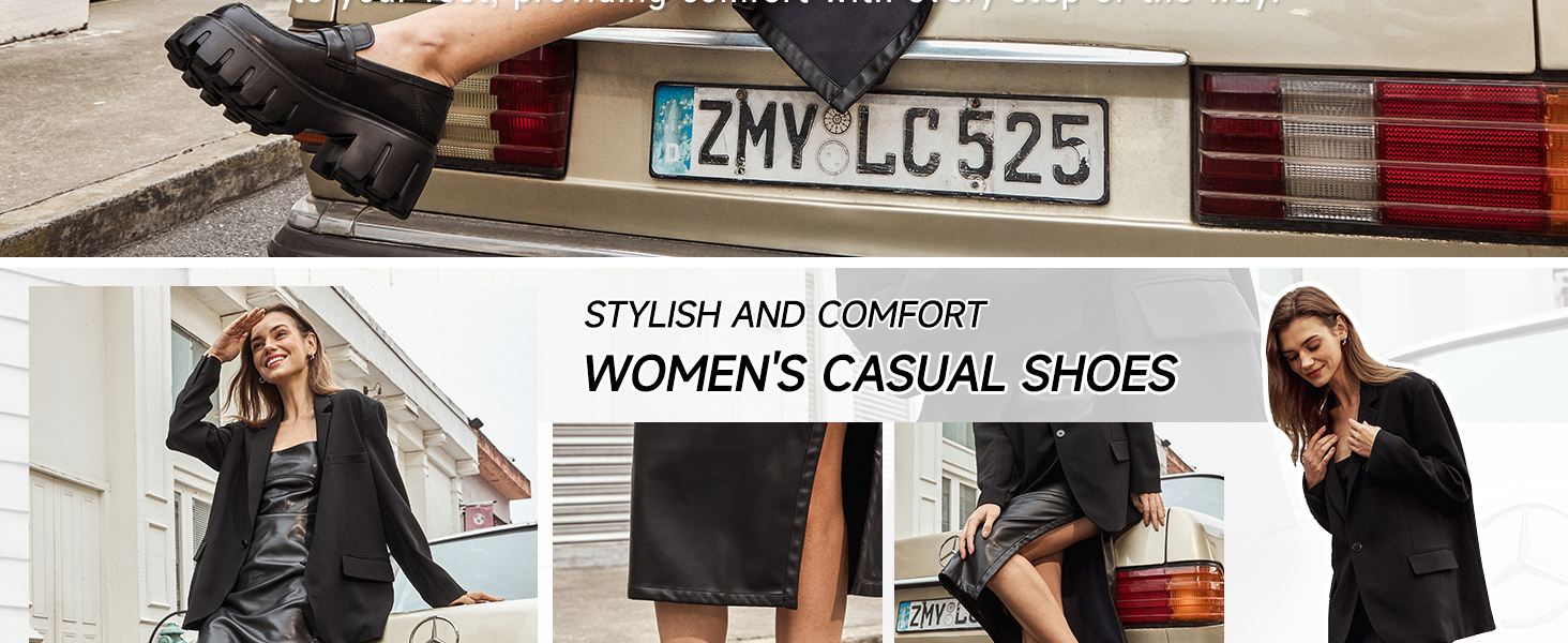 Platform Lug Sole Loafers for Women