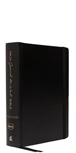 NKJV Journal the Word, Journaling Bible large print, black hardcover, Giant print dark gray Bible