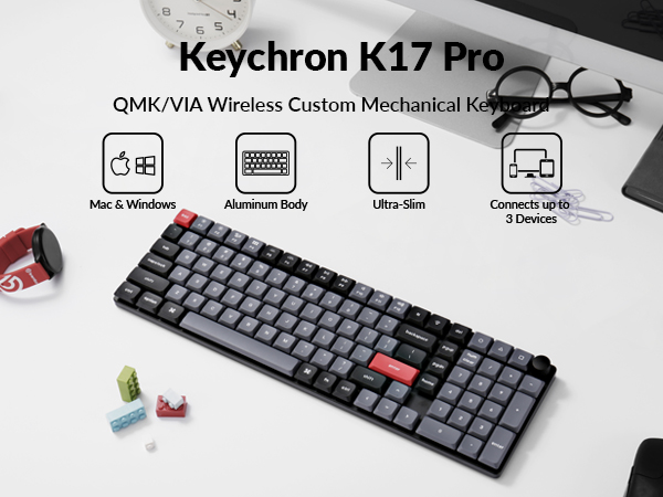 キーボード Keychron K17 Pro Amazon.com: Keychron K17 Pro Wireless/Wired Custom