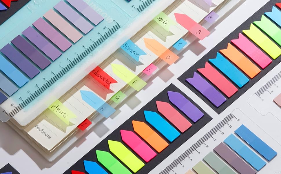 SIXRARI 4800Pcs Sticky Tabs Book Tabs,Writable Sticky