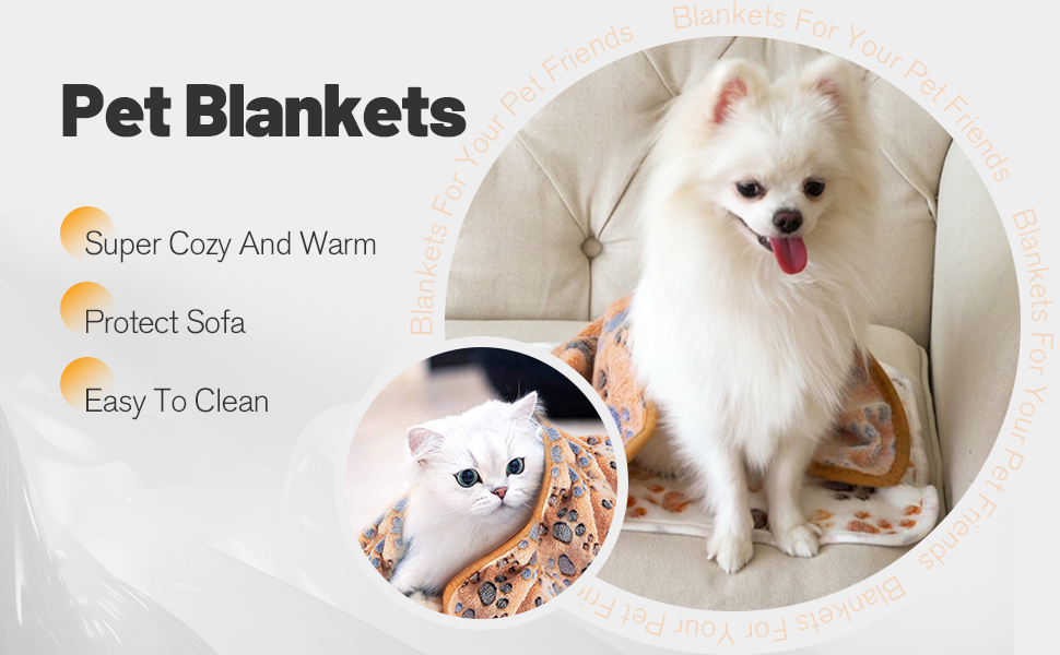 Amorlemon Dog Blankets Throw Blankets for Medium Large Dogs Fluffy Cute Blankets