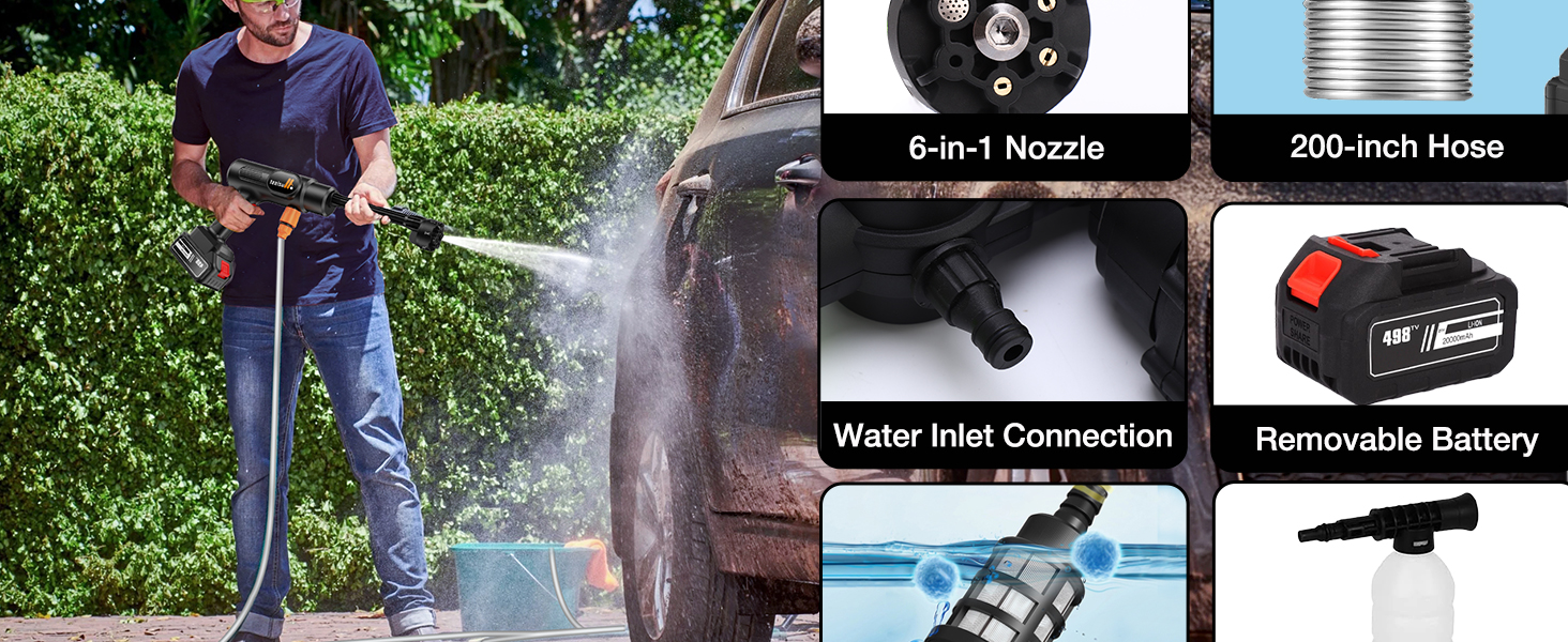 cordless pressure washer portable pressure washer hidrolavadora portatil cordless power washer
