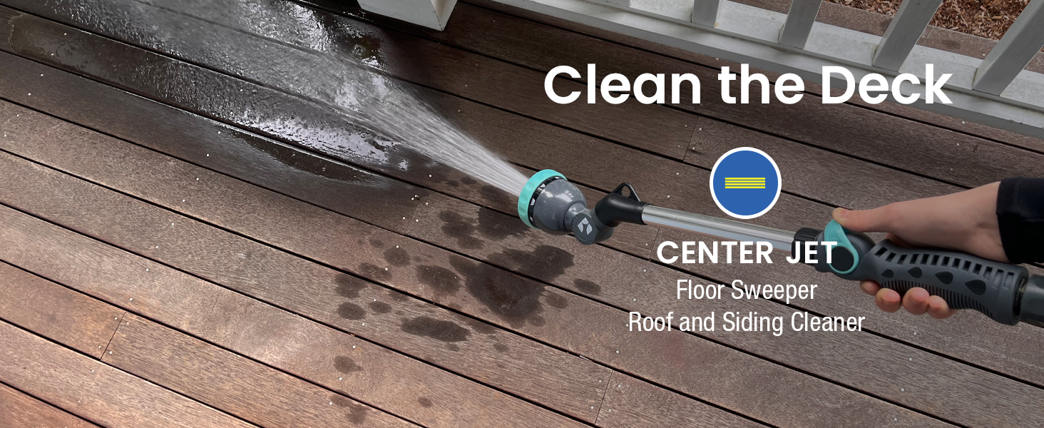 New England Garden Toools 600001 18 Inch Center Jet Clean the Deck Floor Sweeper Roof and Siding