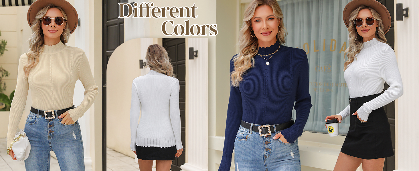 Turtleneck Long Sleeve Pullover