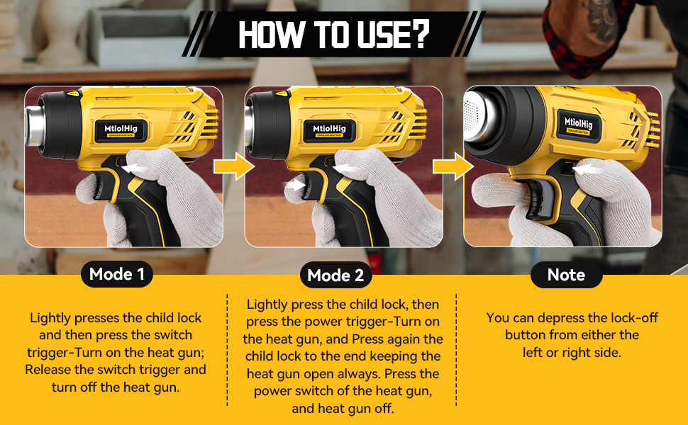 Cordless Heat Gun for DeWALT 20v/18v Battery, 350W Rated 990℉ Fast