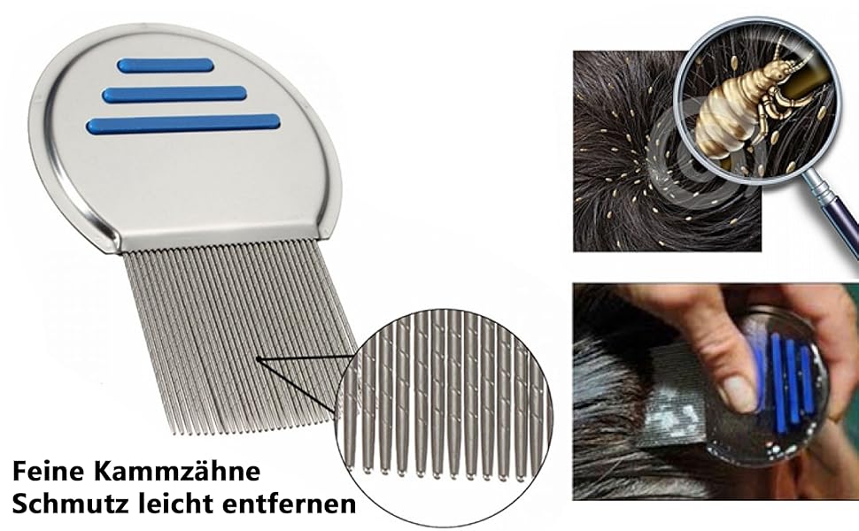 Metall Mensch Läusekamm Lausinator