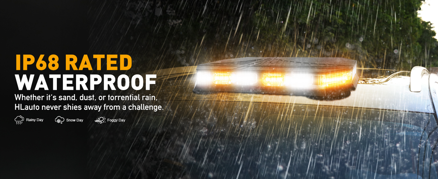 HLauto 406D Rooftop Emergency Strobe Lights Bar, 102 LED