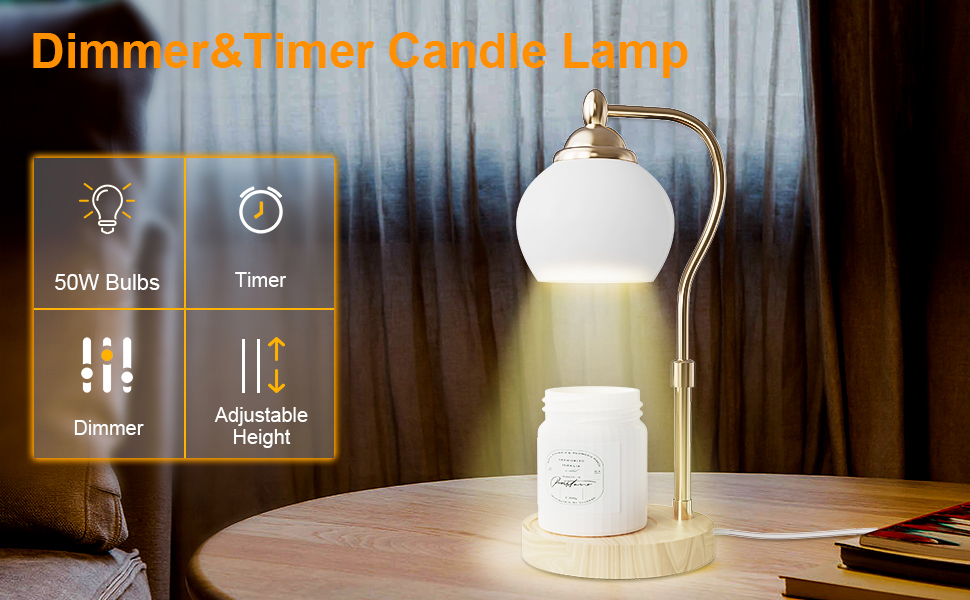 SEECOO Candle Warmer Lamp,Candle Warming Lamp with Timer