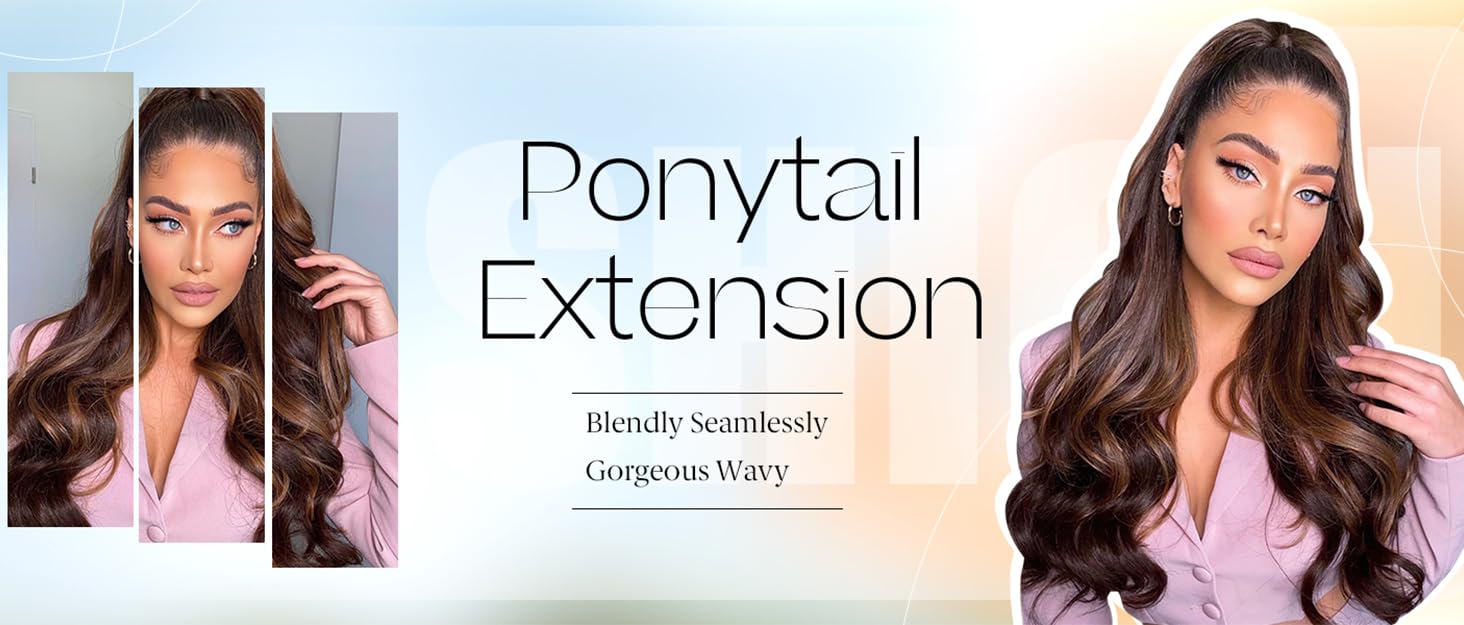 26inch Wavy Drawstring Ponytail