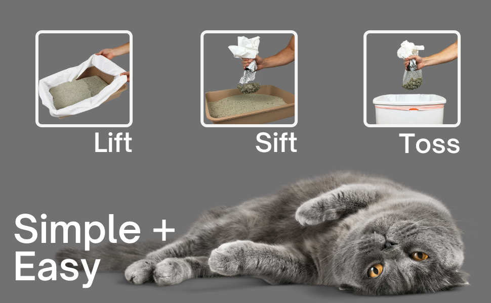 Purrfect Pouch Sift n Toss Disposable Cat Litter Box Liners