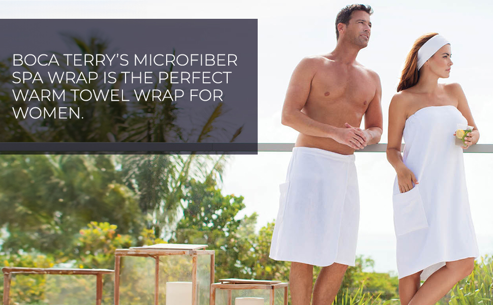 boca terry womens towel wrap, spa wrap for women, gym towel, shower wrap towel for women