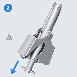 Turn the middle axis and pull it out