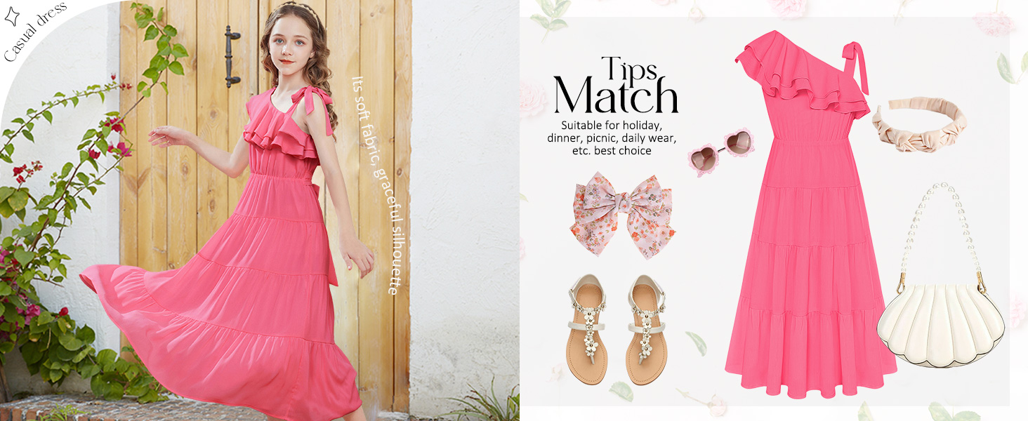 girls pink dress
