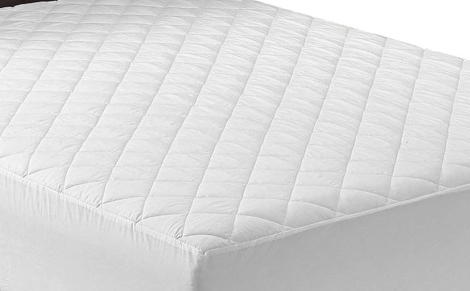 Amigozone Quilted Fitted Mattress Protector Pad Deep Pocket 12/30cm