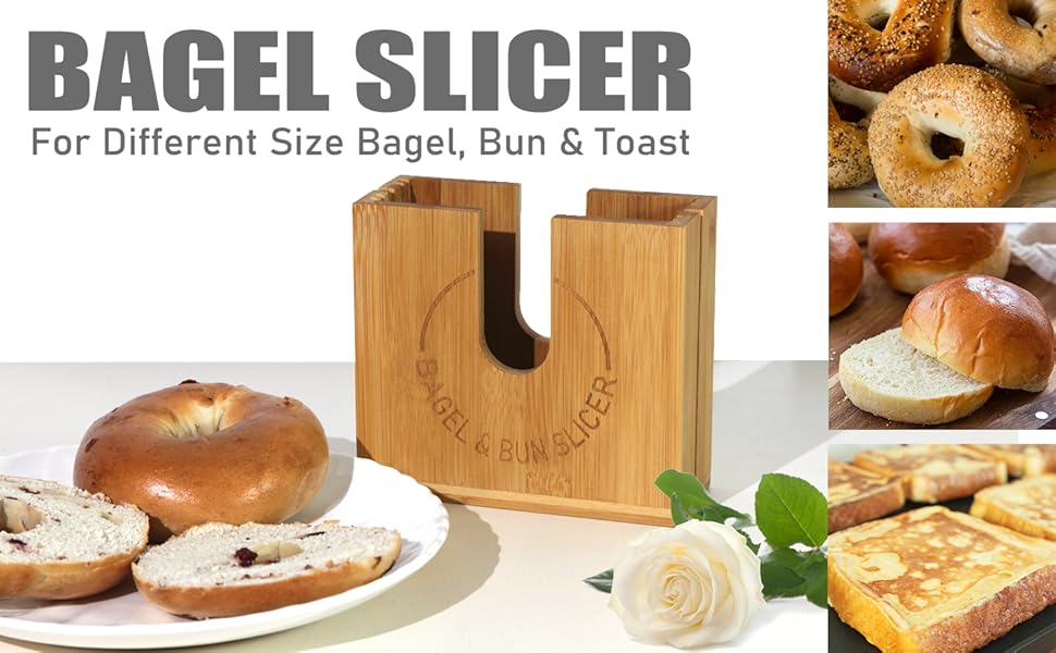 Adjustable Bagel Cutter Slicer for Small and Large Bagels