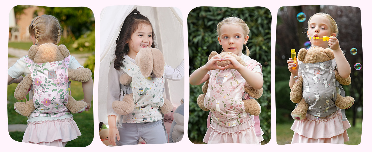 Collection of four photos showing floral print dresses. Each image displays the same style dress from different angles, featuring a light-colored fabric with pink floral pattern.