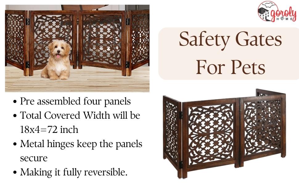 Dog Gates for The House,Pet Gates for Dog,Pet Gate,Gates for Dog Indoor,Dog Gate for