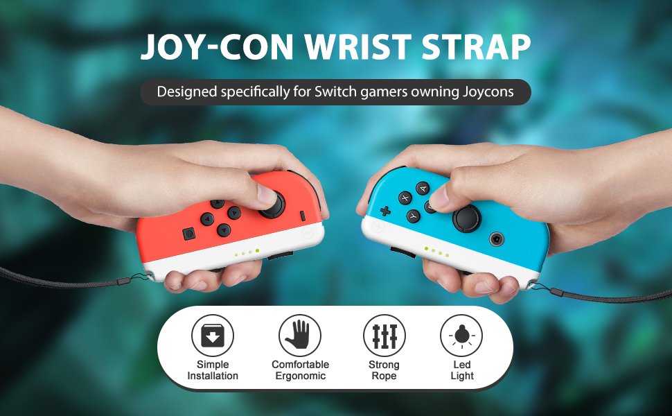 D.Gruoiza Joycon Strap Compatible with Switch Joycon, Replacement for Joy Con Straps