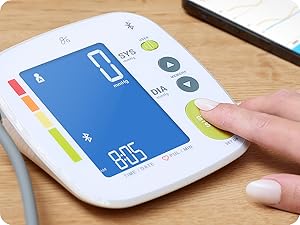 Press start to take accurate blood pressure upper arm measurement