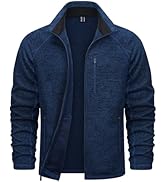 TACVASEN Men's Fleece Jackets Full Zip Up Lightweight Jacket Casual Stylish with Pockets for Outd...