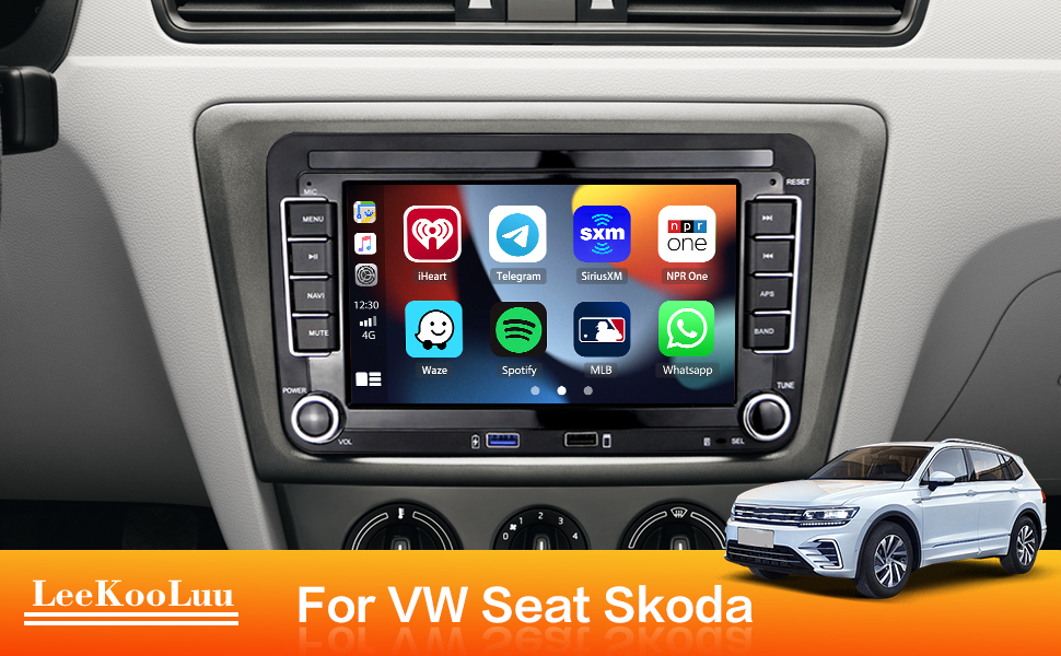 【2 64G】Android Autoradio mit Wireless CarPlay für VW Golf 5 6 Polo ...