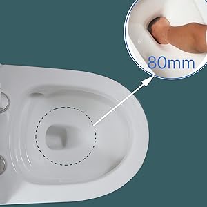 WinZo 23-inch Small Toilet One Piece with Golden Push Button