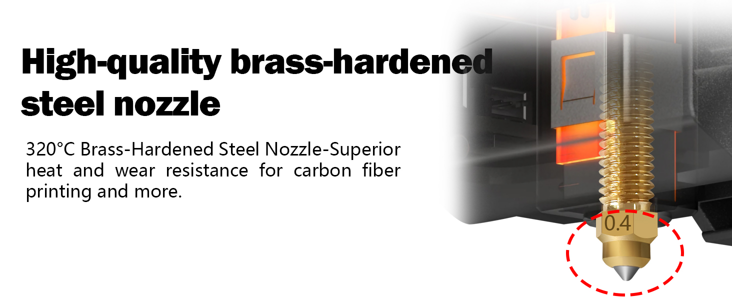 10PCS Brass-Hardened Steel Nozzles for Centauri Carbon 0.2MM 0.4MM 0.6MM Original Hotend Nozzles Superior Thermal Conductivity Wear Resistant for Elegoo Centauri 3D Printer Accessories 16 centauri nozzle