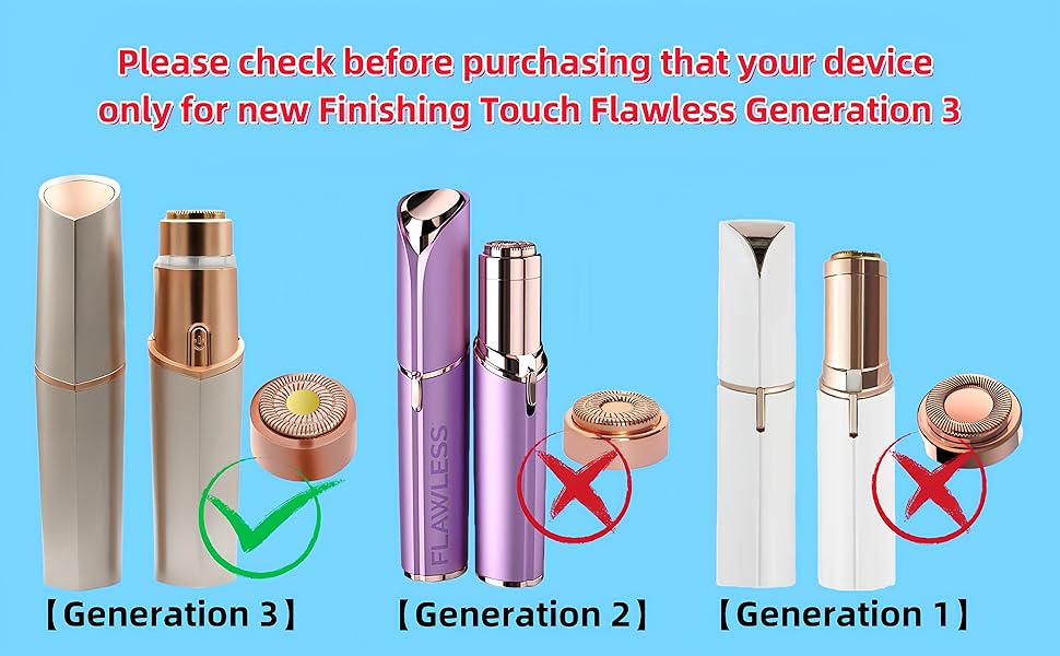 for Flawless Replacement Heads Gen 3 Finishing Touch