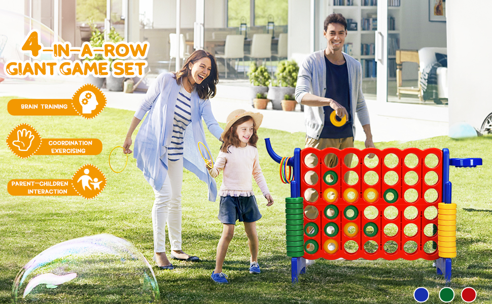 COSTWAY Jumbo 4toScore Giant Game Set for Kids & Adults COSTWAY Jumbo 4toScore Giant Game Set for Kids & Adults