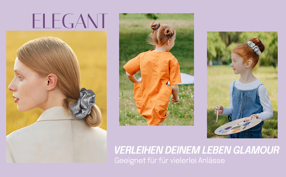 Olesilk Seide Haargummis Silk Scrunchies
