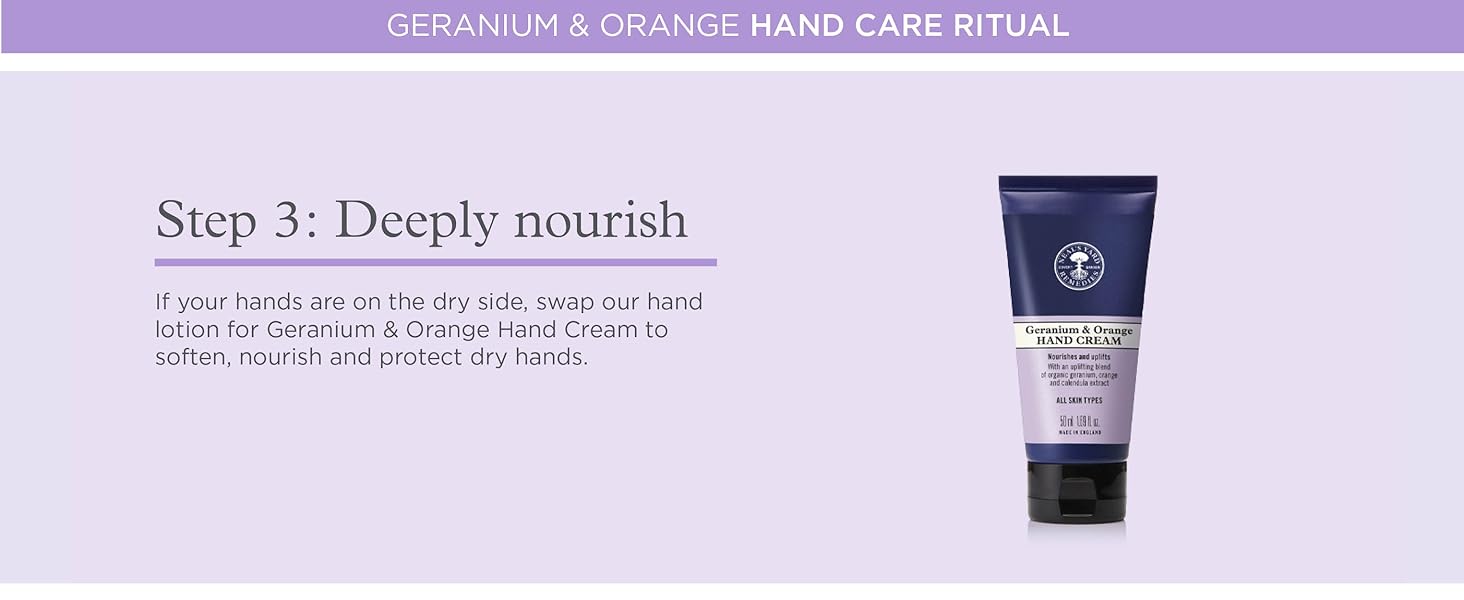 Neal's Yard Remedies Geranium & Orange Hand Lotion Pump Organic