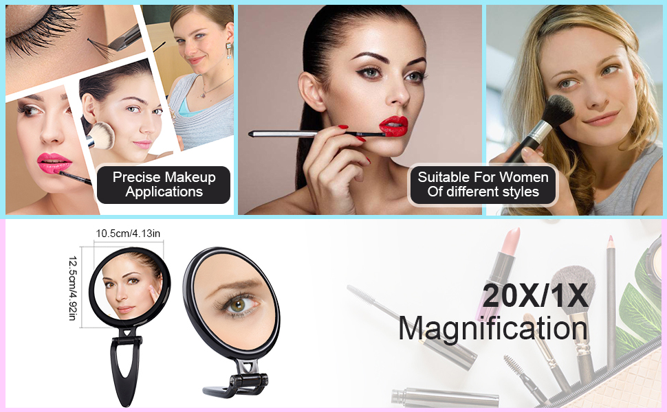 5 Inch Magnifying Mirror 20X with Blackhead Tweezer Kit