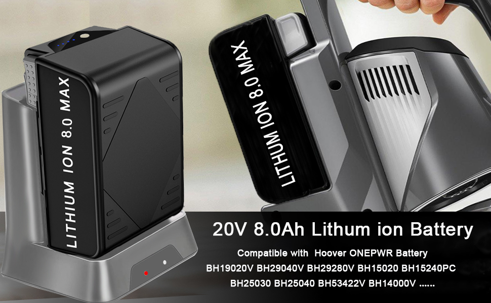 Remate 8.0Ah Replacement Battery for Hoover ONEPWR Battery