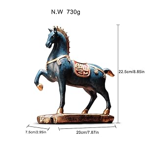 Amazon.com: ELEGANTZ Horse Statue Decor – Modern Resin Horse
