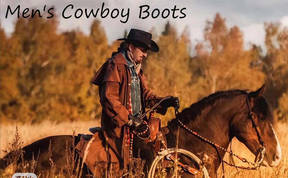 Amazon.com | ZZQTBCDKY Western Cowboy Boots For Men Classic