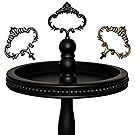 black beaded 2 tier tray modern farmhouse wood