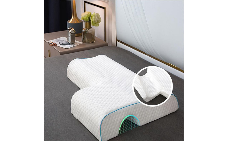 MINGZE Multifunction Memory Foam Side Sleeper Arm Rest Pillows, Slow