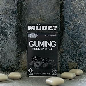 Guming, Energy Kaugummi, Koffein, Beere, wach