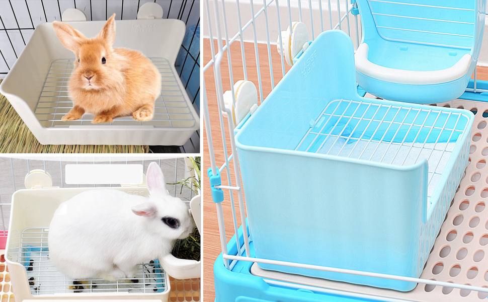 Tfwadmx Rabbit Litter Box Toilet Bunny Corner Litter Pan