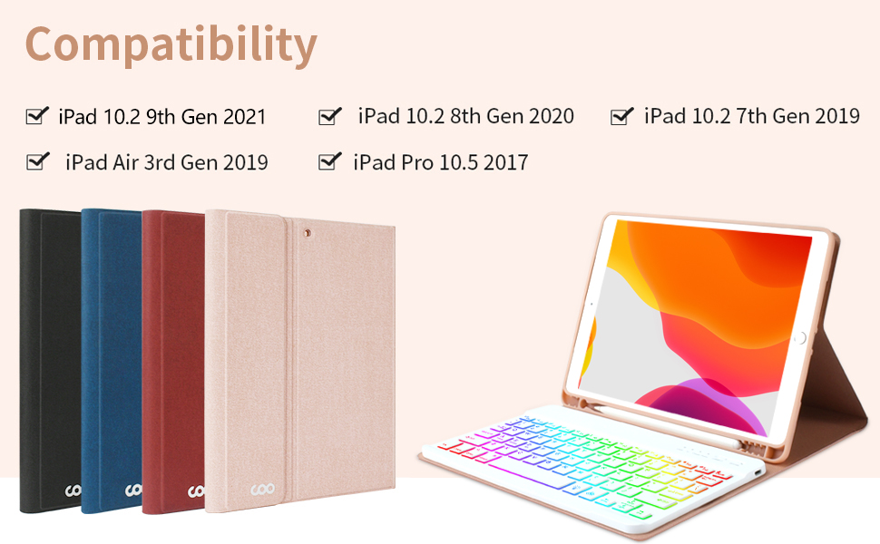 New iPad 9th Generation Keyboard Case 10.2