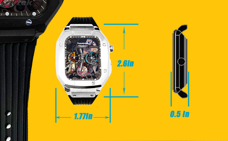 Towdytek Metal Apple Watch Case with for