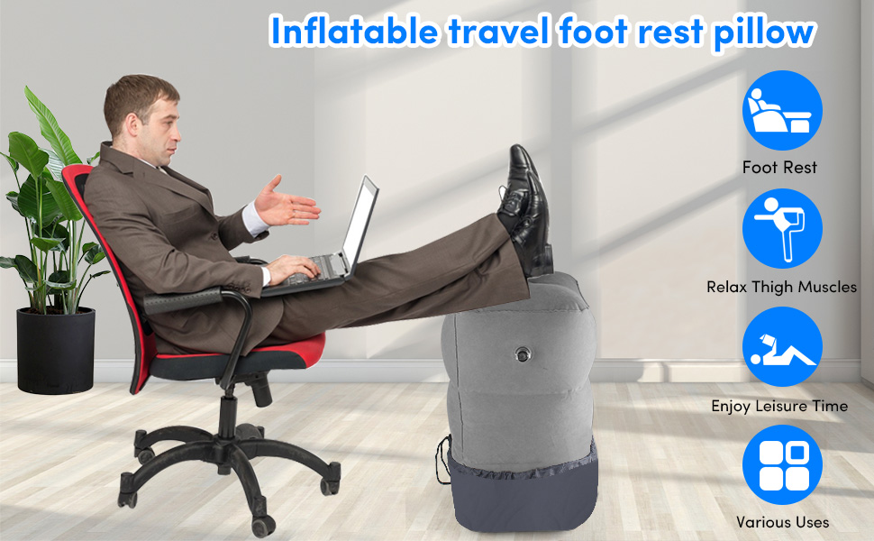 Inflatable Foot Rest for Air Travel, Inflatable Toddler