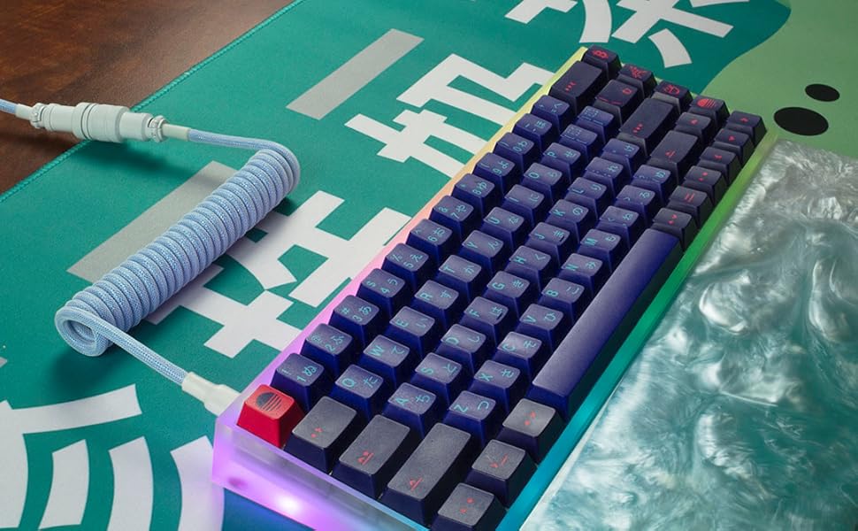 Cable + Keyboard + Resin Wrist Rest