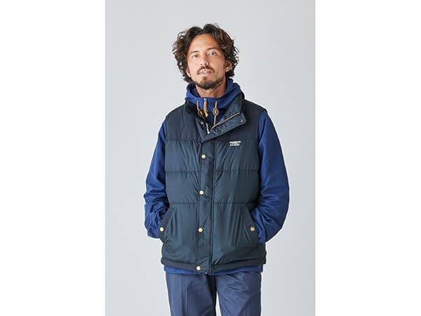 90s　LLBEAN　マウンテンベスト　取り外し可　多機能ポケット　ネイビー　赤 90s LLBEAN マウンテンベスト 取り外し可 多機能ポケット