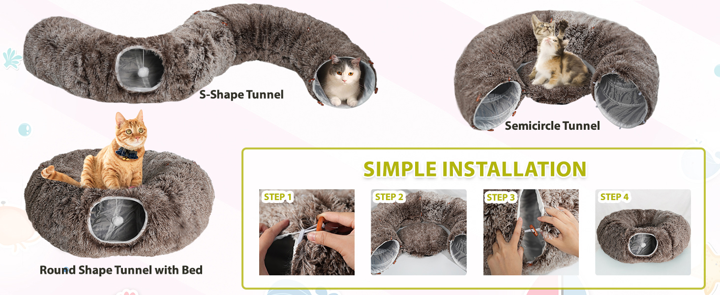 donut tunnel bed for cats
