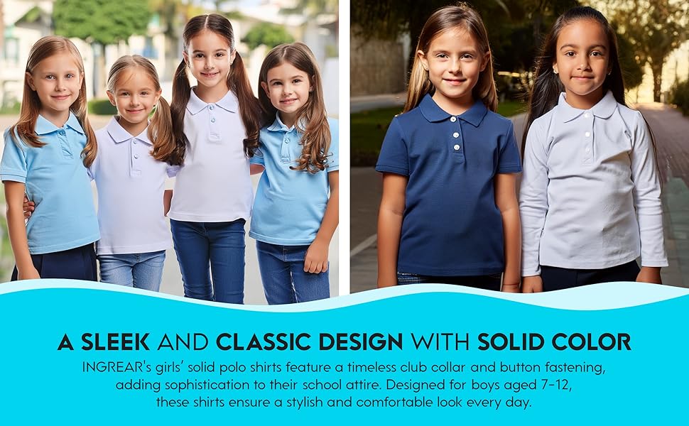 girl polo uniform shirts girls collared shirt girls golf shirt girls' polo shirts girls polo 