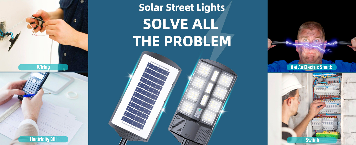 solar street lights outdoor waterproof